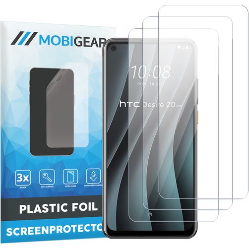 Mobigear HTC Desire 20 Pro Displayschutz Schutzfolie - Hüllenfreundlich (3er Pack)