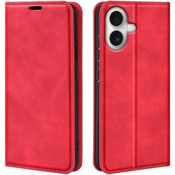 Mobigear Retro Slim iPhone 17 Hülle Klapphülle Geldbörse - Rot
