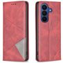 Mobigear Rhombus Slim Samsung Galaxy A37 Hülle Klapphülle - Rot