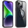 Valenta Trend iPhone 15 Plus MagSafe Hülle Hardcase Backcover - Transparent / Schwarz