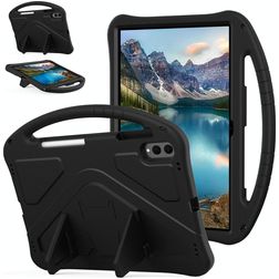 Mobigear AeroArmor Samsung Galaxy Tab S11 Ultra Hülle EVA Schaum Backcover + Stifthalter + Ständer - Schwarz