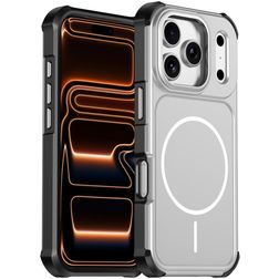 Mobigear Airbag Shockproof iPhone 17 Pro Max MagSafe Hülle Hardcase Backcover Stoßfest - Silber