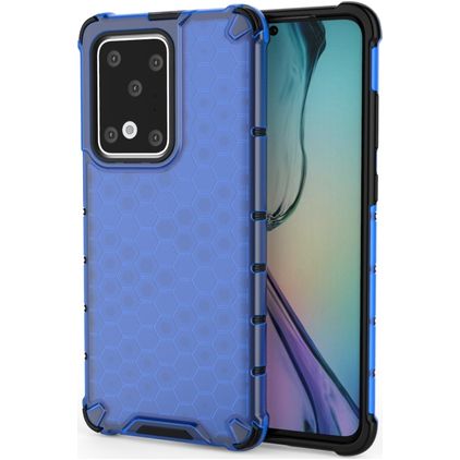 Mobigear Honeycomb Huawei P40 Hülle Hardcase Backcover Stoßfest - Blau