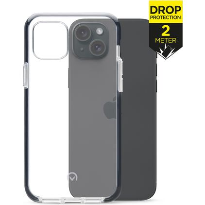 Mobilize Shatterproof iPhone 15 Plus Hülle Hardcase Backcover Stoßfest - Transparent / Schwarz