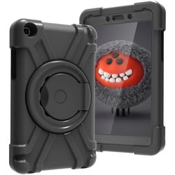 Mobigear RingGuard Samsung Galaxy Tab A 8.0 (2019) Tablet Hülle für Kinder mit Tragegriff - Schwarz