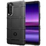 Mobigear Rugged Shield Sony Xperia 5 Hülle Flexibles TPU Backcover Stoßfest - Schwarz