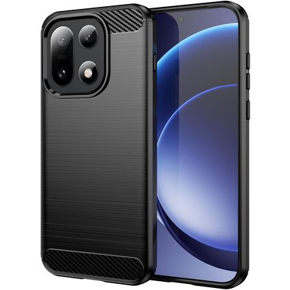 Mobigear Brushed Slim OnePlus 15 Hülle Flexibles TPU Backcover - Schwarz