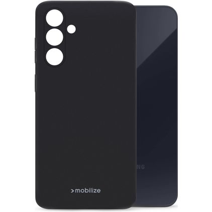 Mobilize Rubber Gelly Samsung Galaxy A55 Hülle Flexibles TPU Backcover - Matt Black