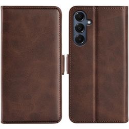 Mobigear Slim Magnet Samsung Galaxy A17 Hülle Klapphülle Geldbörse - Braun