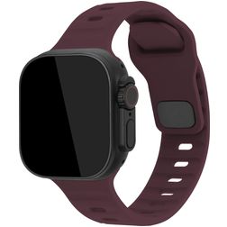 Mobilize Sports Silikon Apple Watch Armband Drückerschließe - 42/41/40/38 mm - Bordeaux