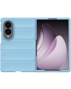 Mobigear Bumpy Samsung Galaxy Z Fold 8 Hülle Flexibles TPU Backcover - Blau