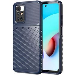 Mobigear Groove Xiaomi Redmi 10 4G Hülle Flexibles TPU Backcover - Blau