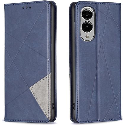 Mobigear Rhombus Slim Samsung Galaxy S25 Edge Hülle Klapphülle - Blau