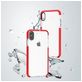 Mobigear Full Bumper iPhone XS Max Hülle Hardcase Backcover Stoßfest - Transparent / Rot