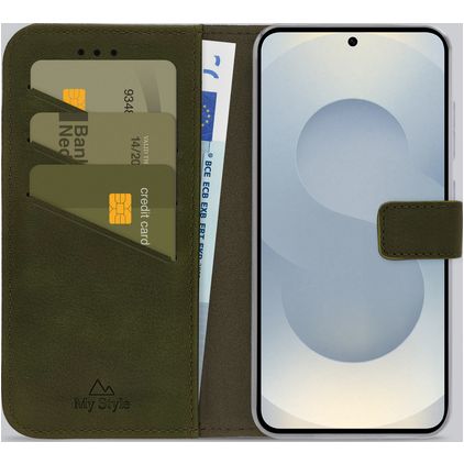 My Style Flex Wallet Samsung Galaxy S25 Edge Hülle Klapphülle Geldbörse - Forest Green