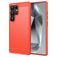 Mobigear Brushed Slim Samsung Galaxy S25 Ultra Hülle Flexibles TPU Backcover - Rot