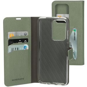 Mobiparts Classic Wallet Samsung Galaxy S20 Ultra Hülle Klapphülle Geldbörse - Stone Green
