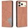 Mobigear Rhombus Slim iPhone 17 Pro Max Hülle Klapphülle - Braun