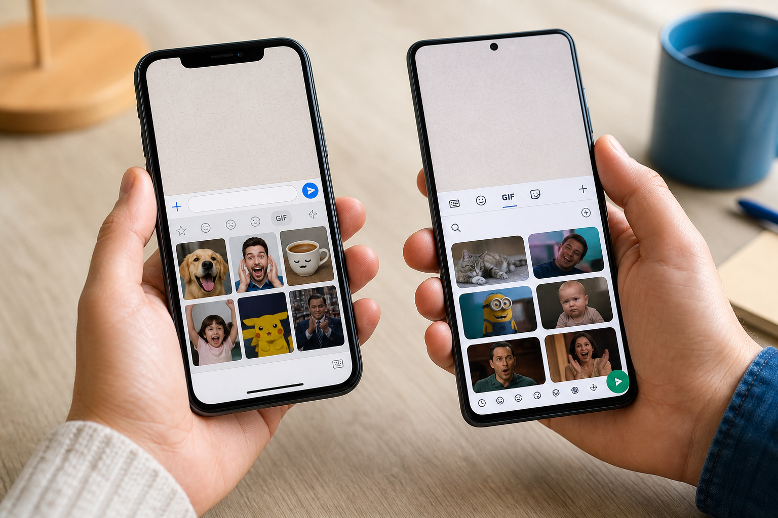 Unterschiede zwischen iPhone und Android beim WhatsApp GIFs versenden