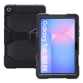 Xccess Survivor Essential Samsung Galaxy Tab S10 FE Hülle Kunststoff,Silikon Backcover + Ständer - Schwarz