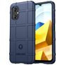 Mobigear Rugged Shield POCO M5 Hülle Flexibles TPU Backcover Stoßfest - Blau