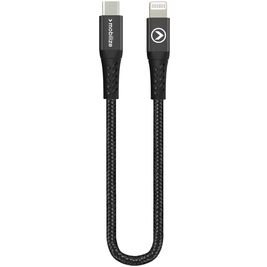 Mobilize Strong Nylon USB-C auf Apple Lightning Kabel 0.2 Meter - Schwarz