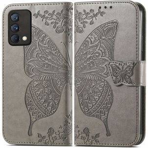 Mobigear Butterfly Realme GT Master Edition Hülle Klapphülle Geldbörse - Grau