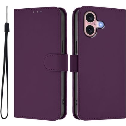 Mobigear Urban Wallet iPhone 16 Hülle Klapphülle Geldbörse - Lila