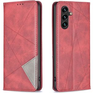 Mobigear Rhombus Slim Samsung Galaxy A56 Hülle Klapphülle - Rot