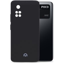 Mobilize Rubber Gelly POCO M4 Pro 4G Hülle Flexibles TPU Backcover - Matt Black