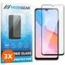 Mobigear Premium Vivo Y21s Panzerglas Gehärtetes Glas Displayschutz - Hüllenfreundlich - Schwarz (3er Pack)