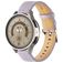 Mobigear Stitched Leder Smartwatch Armband Dornschließe - 22-mm-Universalanschluss - Lila