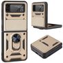 Mobigear Armor Ring Samsung Galaxy Z Flip 3 Hülle Hardcase Backcover Stoßfest mit Ringhalter - Gold