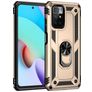 Mobigear Armor Ring Xiaomi Redmi 10 4G Hülle Hardcase Backcover Stoßfest mit Ringhalter - Gold