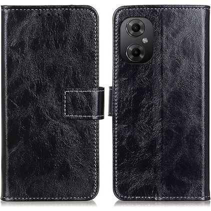 Mobigear Basic POCO M5 Hülle Klapphülle Geldbörse - Schwarz