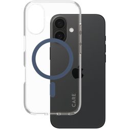 CARE by PanzerGlass Flagship iPhone 16 MagSafe Hülle Hardcase Backcover - Transparent / Blau