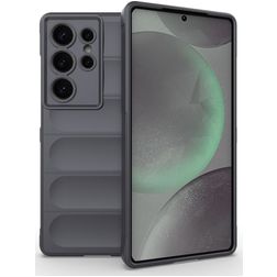 Mobigear Bumpy Samsung Galaxy S25 Ultra Hülle Flexibles TPU Backcover - Grau