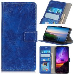 Mobigear Basic Samsung Galaxy A20e Hülle Klapphülle Geldbörse - Blau