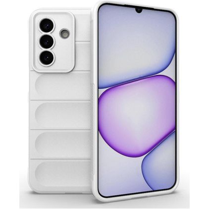 Mobigear Bumpy Samsung Galaxy A27 Hülle Flexibles TPU Backcover - Weiß