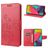 Mobigear Flowers Samsung Galaxy M53 Hülle Klapphülle Geldbörse - Rot