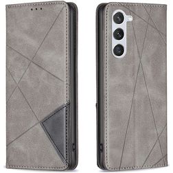 Mobigear Rhombus Slim Samsung Galaxy S24 Klapphülle - Grau