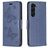 Mobigear Butterfly Samsung Galaxy S24 Plus Hülle Klapphülle Geldbörse - Blau