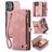 Caseme 008 iPhone 16 Plus Hülle Abnehmbare 2in1 Klapphülle Geldbörse - Pink