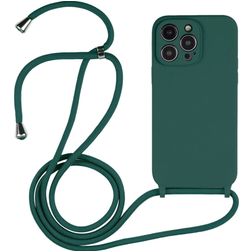Mobigear Lanyard iPhone 14 Pro Silikon Handykette - Dunkelgrün