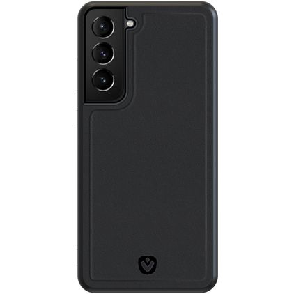 Valenta Snap Samsung Galaxy S21 Plus Hülle Echtes Leder Backcover - Schwarz