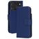 Mobiparts Wallet iPhone 17 Pro MagSafe Hülle Echtes Leder Klapphülle Geldbörse - Blau