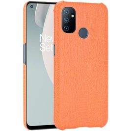 Mobigear Croco OnePlus Nord N100 Hülle Hardcase Backcover - Orange