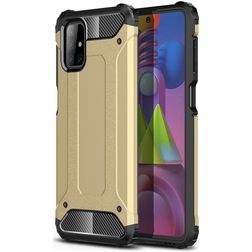 Mobigear Outdoor Samsung Galaxy M51 Hülle Hardcase Backcover Stoßfest - Gold
