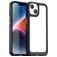 Mobigear Crystal iPhone 15 Hülle Hardcase Backcover - Transparent / Schwarz