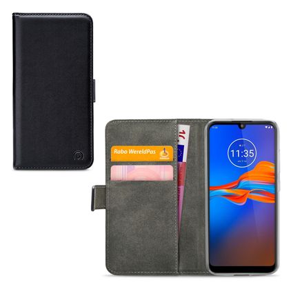 Mobilize Classic Gelly Wallet Motorola Moto E6 Plus Hülle Klapphülle Geldbörse - Schwarz